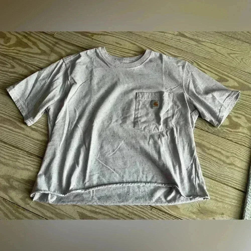 Carhartt Short Sleeve Pocket Tee in Light Heather Gray